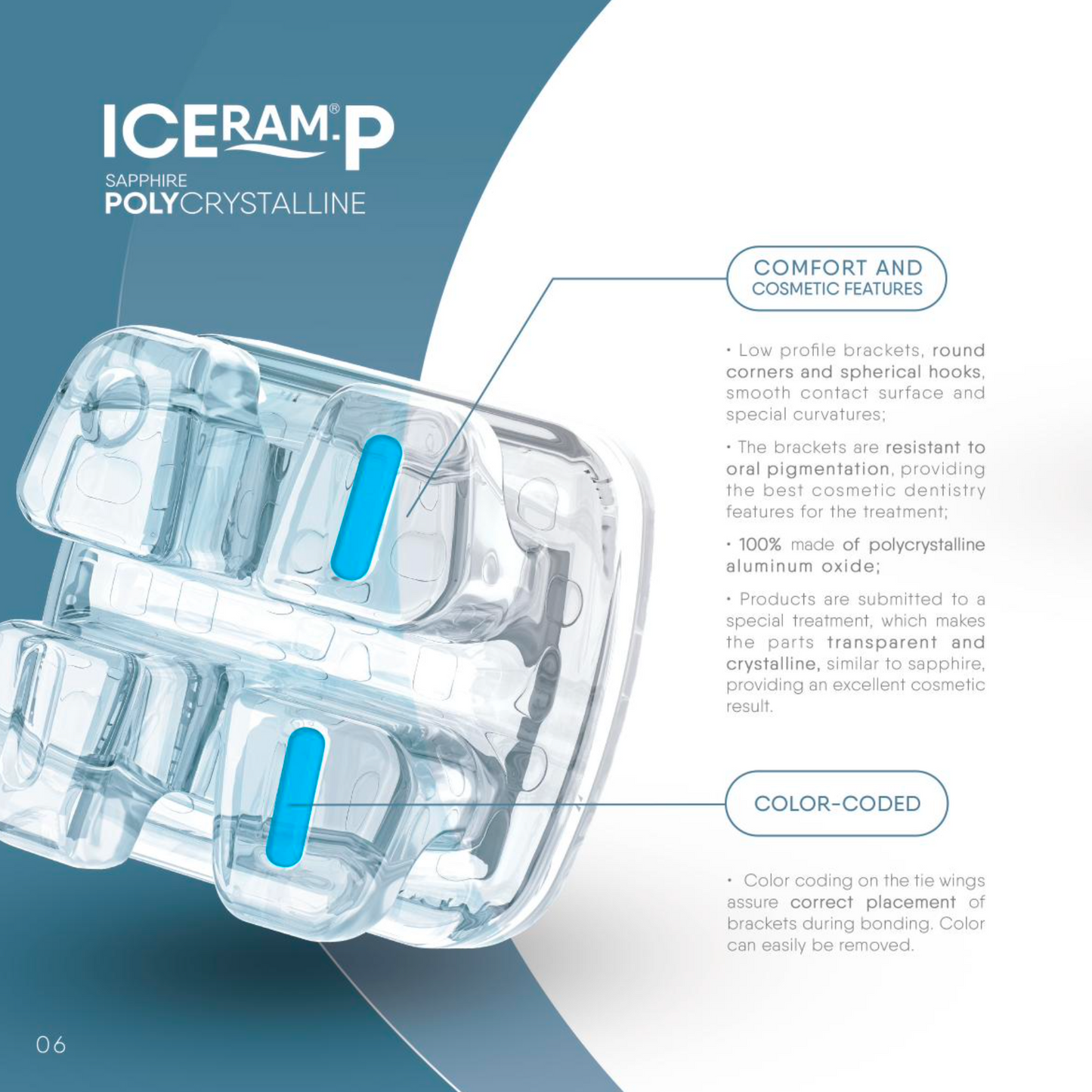ICERAM-P - საფირის კერამიკული ბრეკეტი