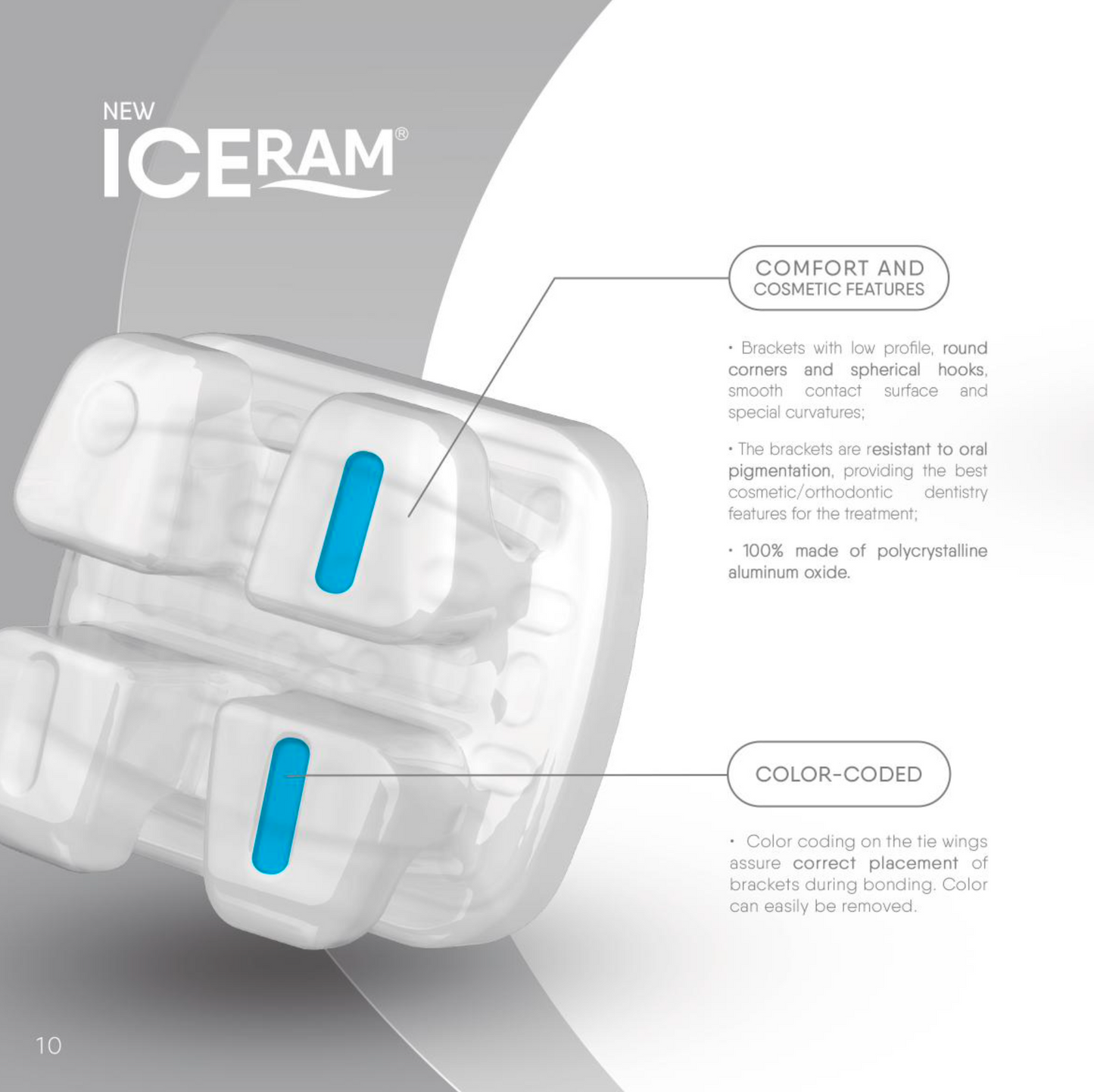 NEW ICERAM - კერამიკული ბრეკეტი